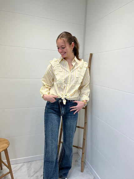 Chemise à rayures - Jaune