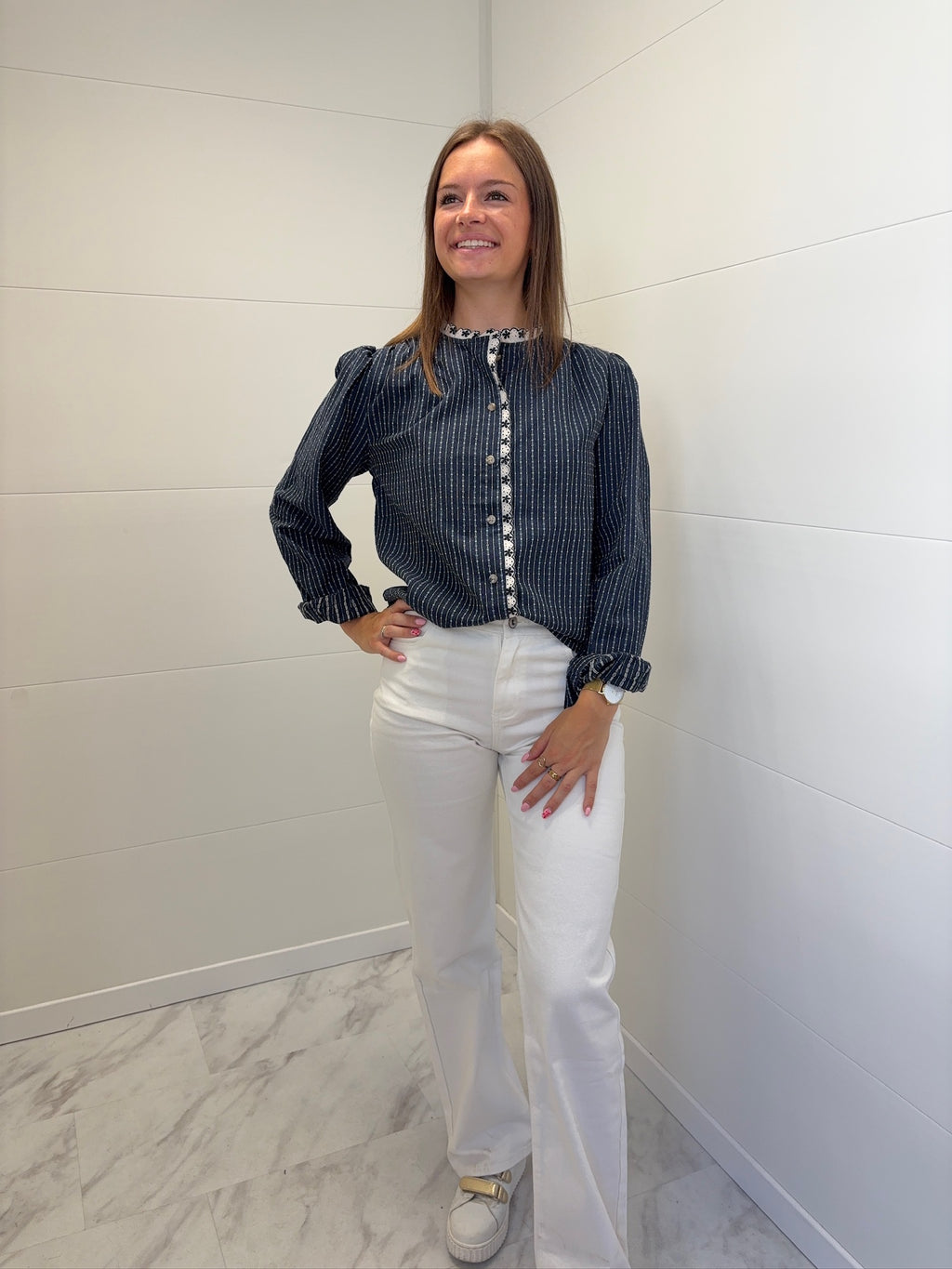 Chemise Flore - Marine