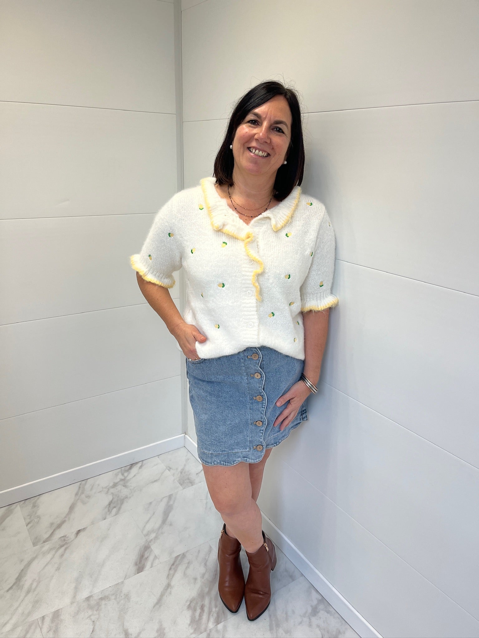 Pull manches courtes - Citron