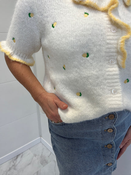 Pull manches courtes - Citron
