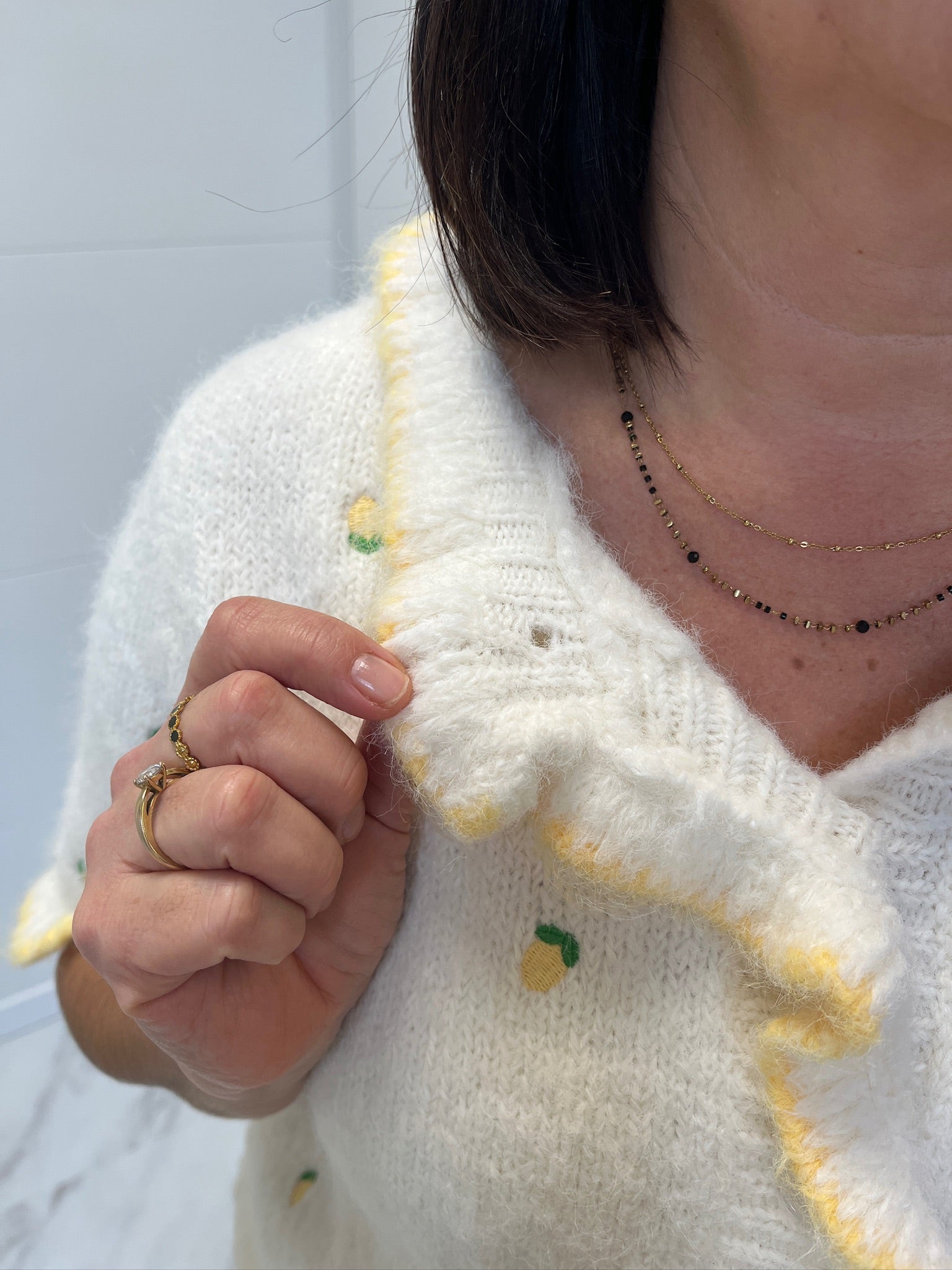 Pull manches courtes - Citron