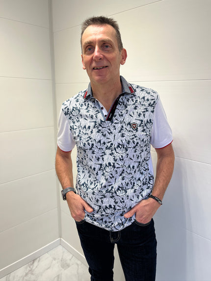 Polo marine et rouge