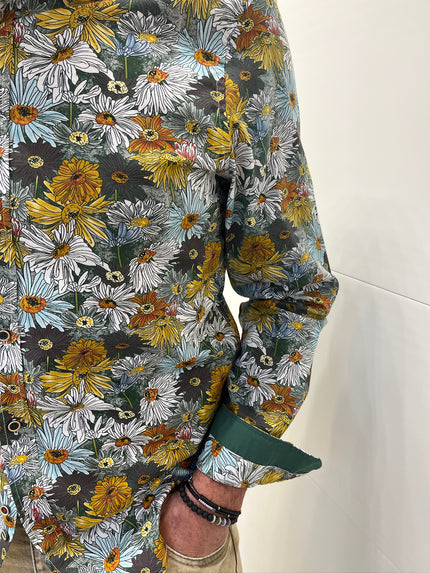 Chemise Fleurie - Jaune