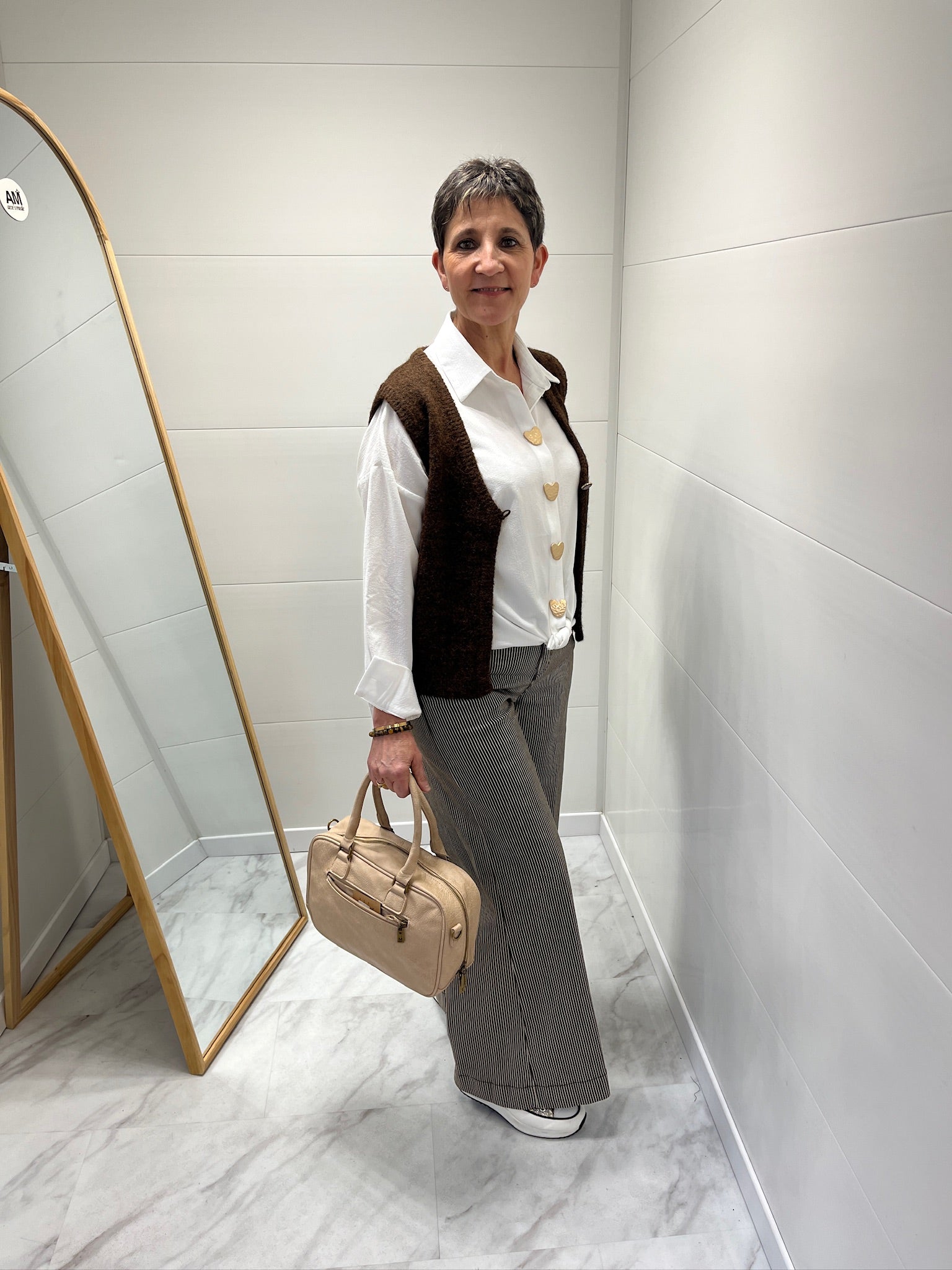 Gilet sans manches marron