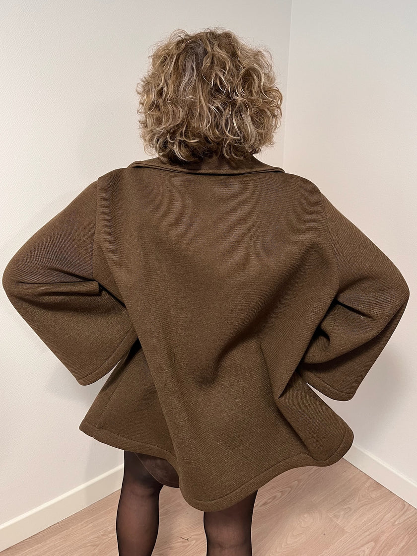 Manteau d'hiver long Sonia Chocolat