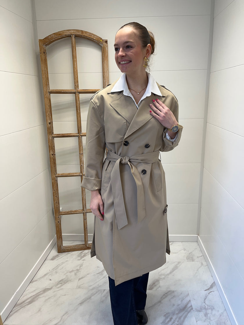 Trench long beige