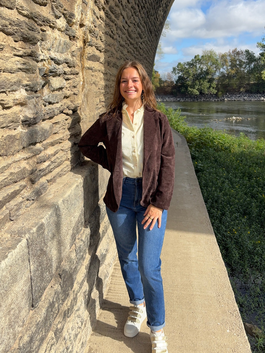 Veste Claudine en velours - Chocolat