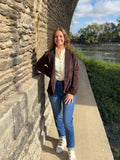 Veste Claudine en velours - Chocolat