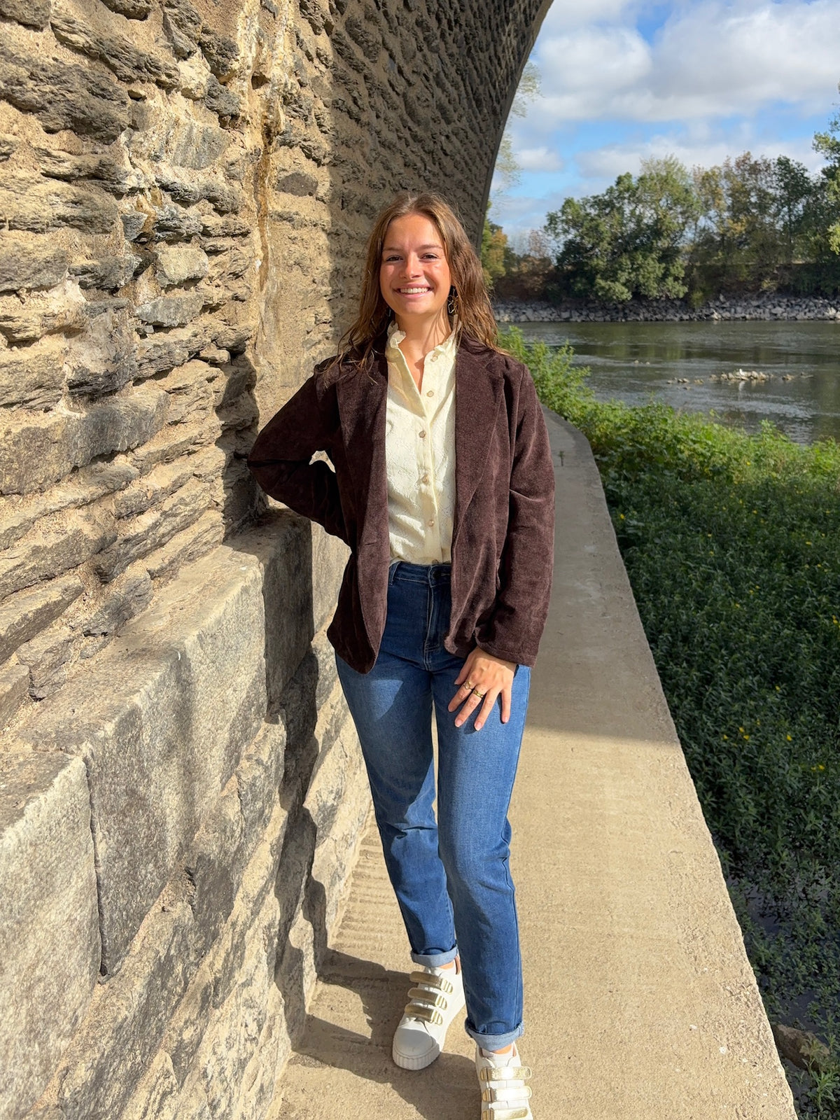 Veste Claudine en velours - Chocolat