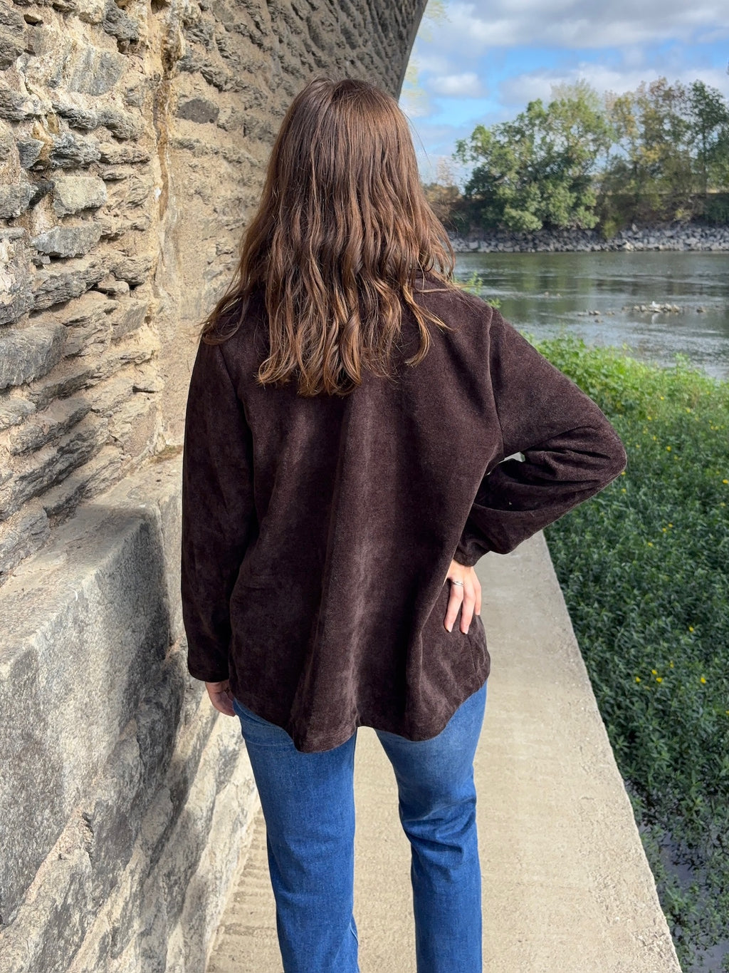 Veste Claudine en velours - Chocolat