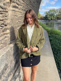 Veste Claudine en velours - Vert Olive