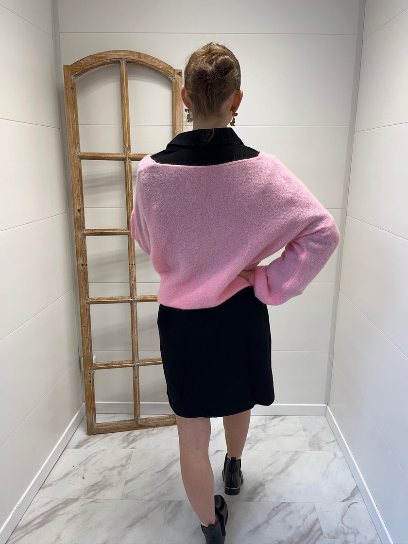 Gilet over size - Rose pâle