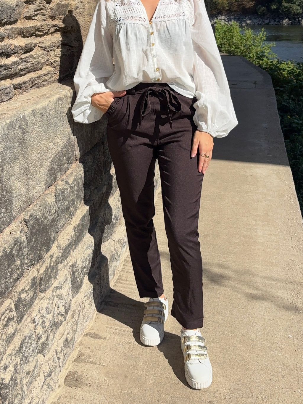 Pantalon fluide Charlie - Chocolat